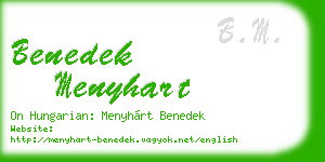 benedek menyhart business card