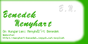 benedek menyhart business card